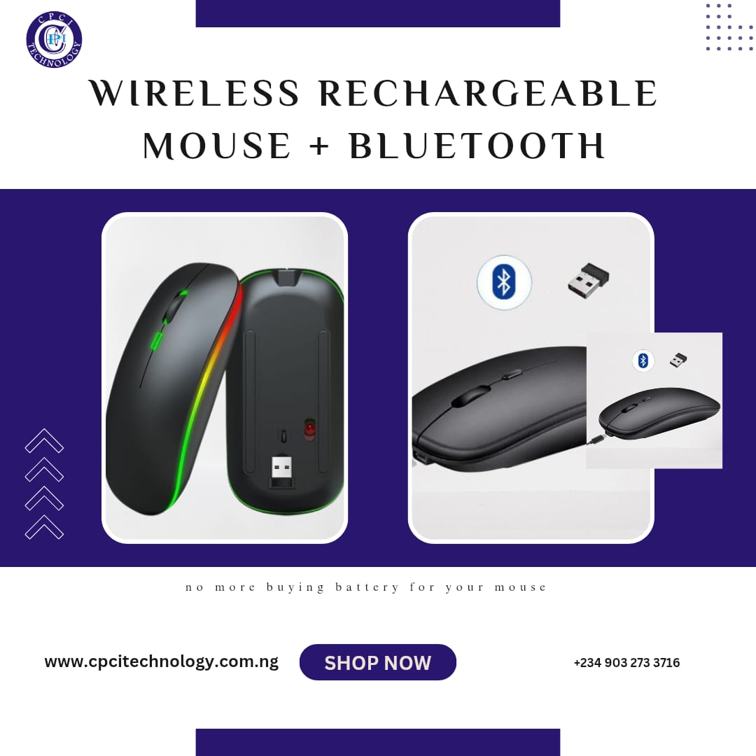 Wireless Bluetooth Enabled Rechargeable Mouse